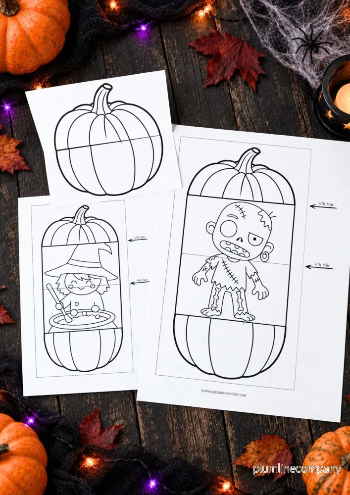 Vikbara Halloweenpumpor – pyssel med överraskningar