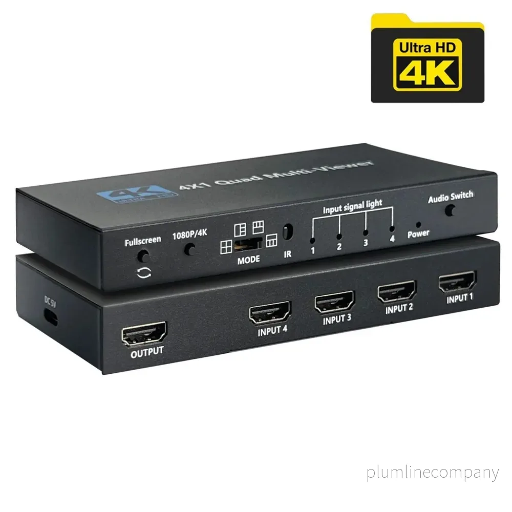 NÖRDIC HDMI scaler switch 4 till 1 med Multiviewer 4K30hz HDCP1.4 - Bild 3