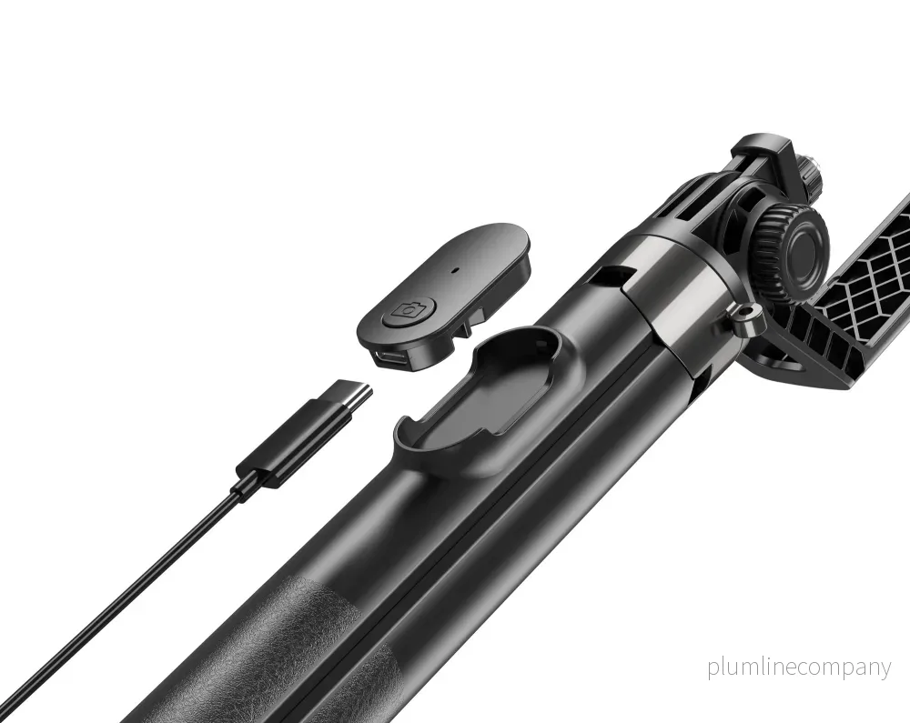 NÖRDIC Selfie-stick för smartphone, elektrisk sugkopp, utdragbar monopod med Bluetooth och stativ - Bild 2