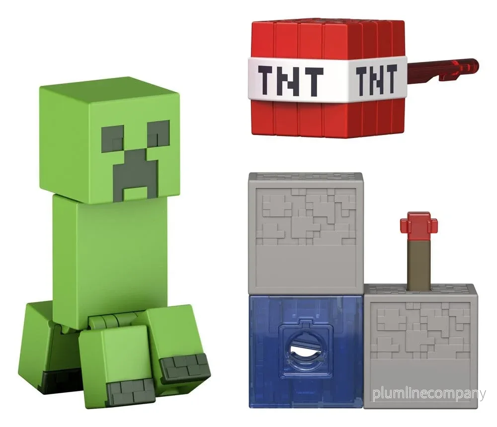 Minecraft Actionfigur Creeper 8 cm – Autentisk skala med rörliga leder och Redstone-tillbehör Minecraft Actionfigur Creeper 8 cm – Autentisk skala med rörliga leder och Redstone-tillbehör