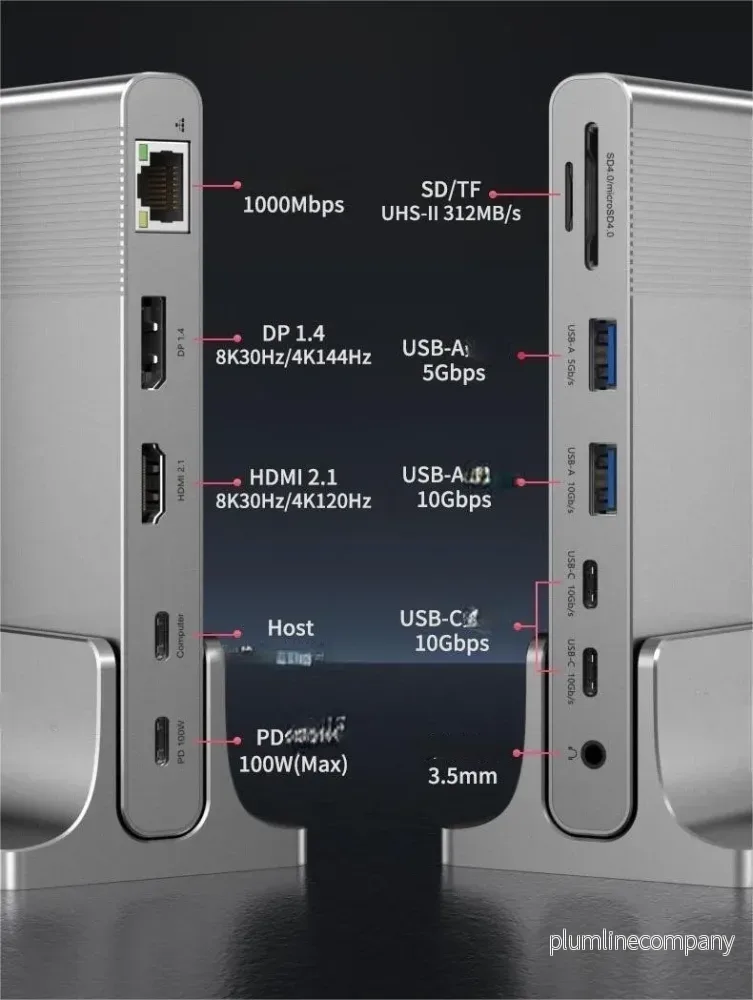 NÖRDIC USB-C 1 till 12 Dockning station 1xDP 8K30Hz 1xHDMI 8K30Hz 1xRJ45 GigaLan 1xUSB-C PD100W 3xUSB 10G 1xUSB 5G 1xSD 1XMicroSD 1×3.5mm AUX NÖRDIC USB-C 1 till 12 Dockning station 1xDP 8K30Hz 1xHDMI 8K30Hz 1xRJ45 GigaLan 1xUSB-C PD100W 3xUSB 10G 1xUSB 5G 1xSD 1XMicroSD 1×3.5mm AUX