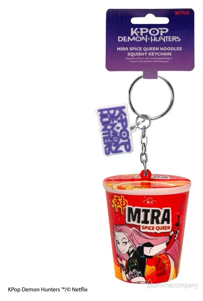 KPop Demon Hunters Squishy Nyckelring Mira Spice Queen Noodles – Mjuk och Detaljerad Samlarfigur - Bild 3