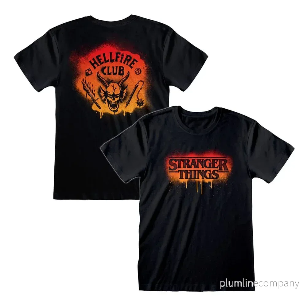 Stranger Things T-Shirt Spray Paint Hellfire Stranger Things T-Shirt Spray Paint Hellfire
