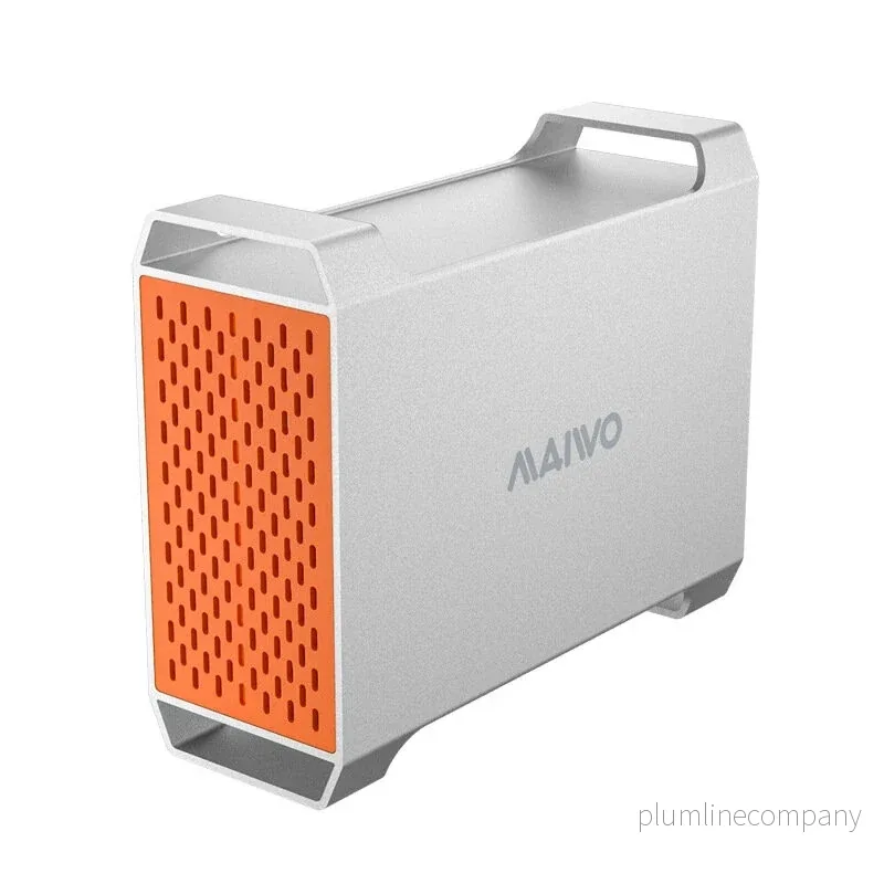 Maiwo K35282CG1 2-plats SATA RAID-kabinett för 3,5″ HDD, blixtsnabb 5Gbps, RAID 1/0/JBOD, 2x30TB