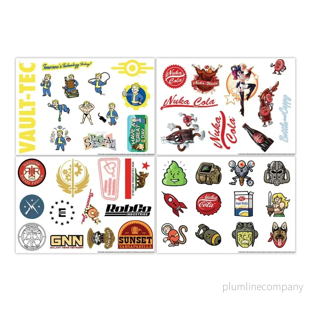 Fallout Tech Sticker Pack – Personalisera Ditt Livsrum med Wasteland Charm Fallout Tech Sticker Pack – Personalisera Ditt Livsrum med Wasteland Charm