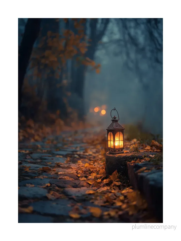 Autumn Lantern Poster