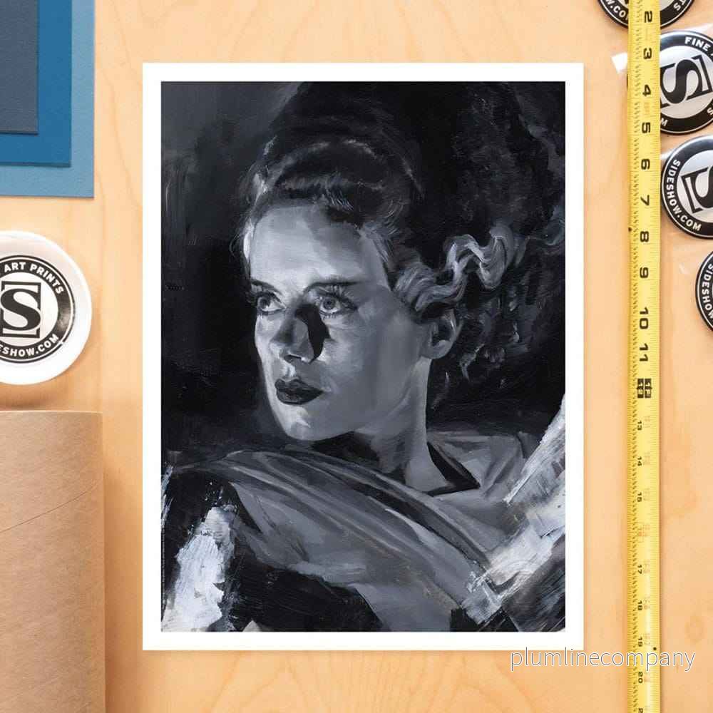 Bride of Frankenstein konsttryck Bride of Frankenstein av Chris Valentine 41 x 31 cm - utan ram - Bild 3