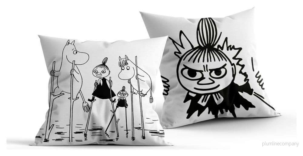 Moomin Kudde svart & vit 40 x 40 cm Moomin Kudde svart & vit 40 x 40 cm