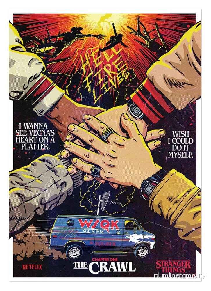 Stranger Things 5 Konsttryck The Crawl Limitierad Upplaga 42 x 30 cm - Bild 2