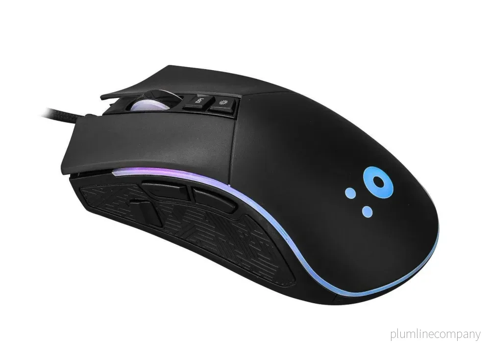 NÖRDIC trådad RGB USB mus 800-6400 DPI 8 knappar svart - Bild 3
