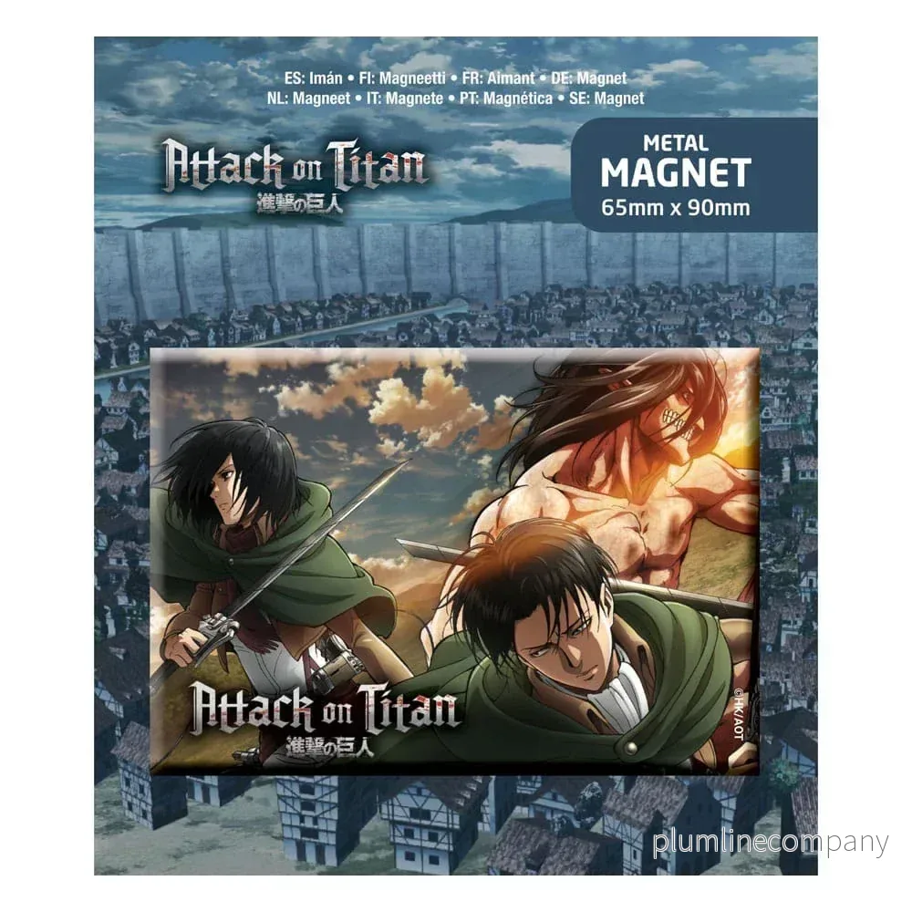 Attack on Titan Kylskåpsmagnet Trio