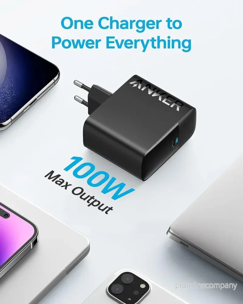 Anker 100W USB-C laddare, PIQ 3.0 kompakt snabbladdare - Bild 3