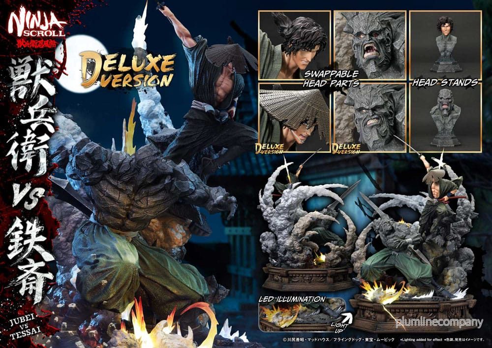 Ninja Scroll Ultimate Premium Masterline Series staty 1/4 Jubei Versus Tessai Deluxe Version 101 cm - Bild 3