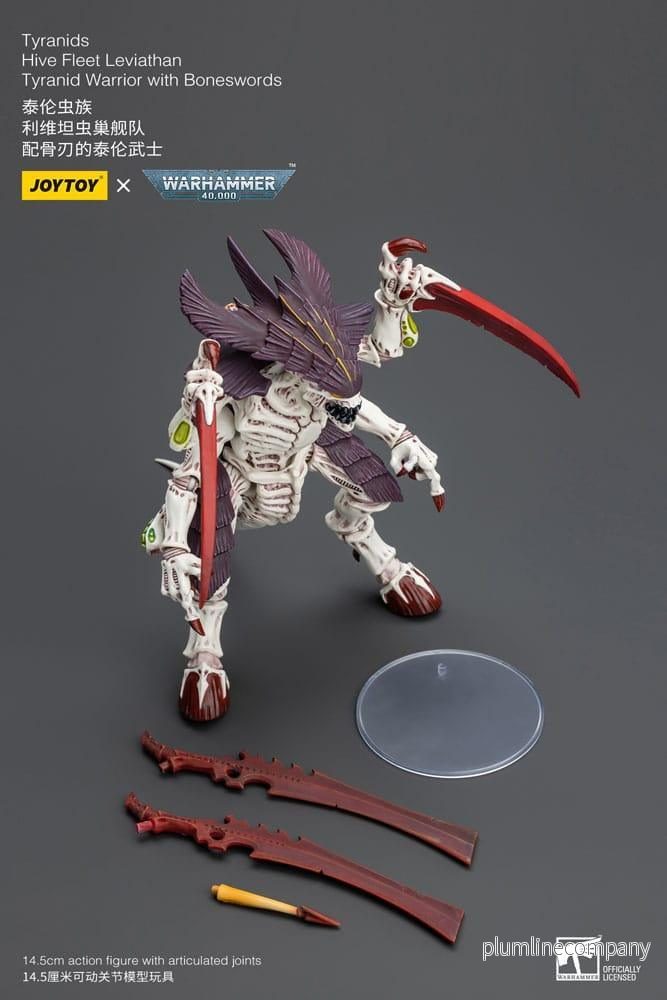 Warhammer 40k Action Figur 1/18 Tyranids Hive Fleet Leviathan Tyranid Warrior med Boneswords 12 cm - Bild 3