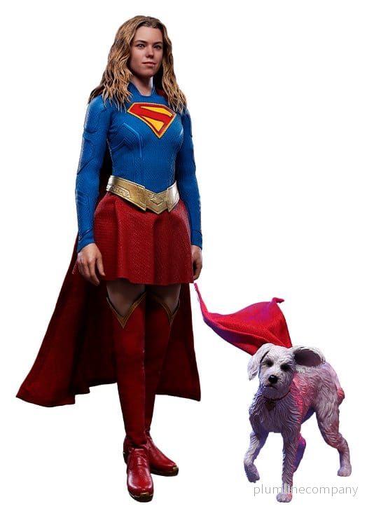 DC Comics Filmmästare Actionfigur Set Supergirl och Krypto 28 cm