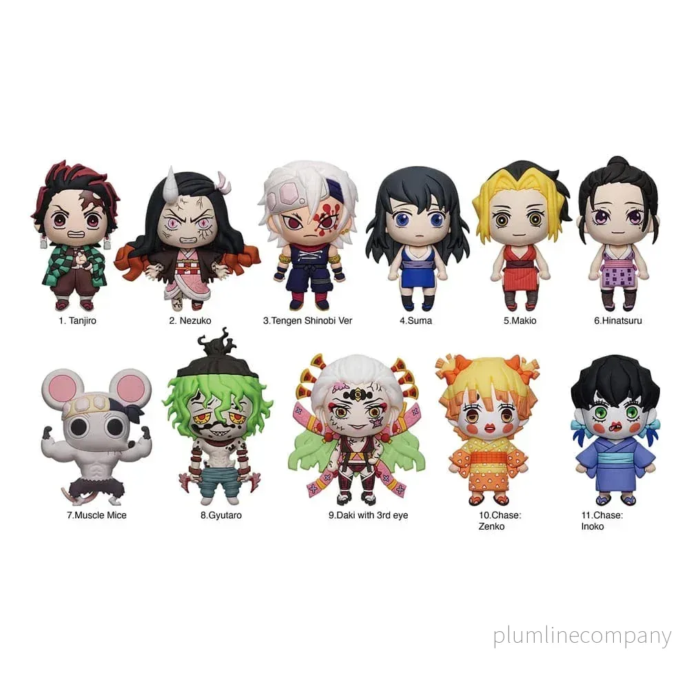Demon Slayer: Kimetsu no Yaiba 3D PVC Bag Clips Series 6 Demon Slayer: Kimetsu no Yaiba 3D PVC Bag Clips Series 6
