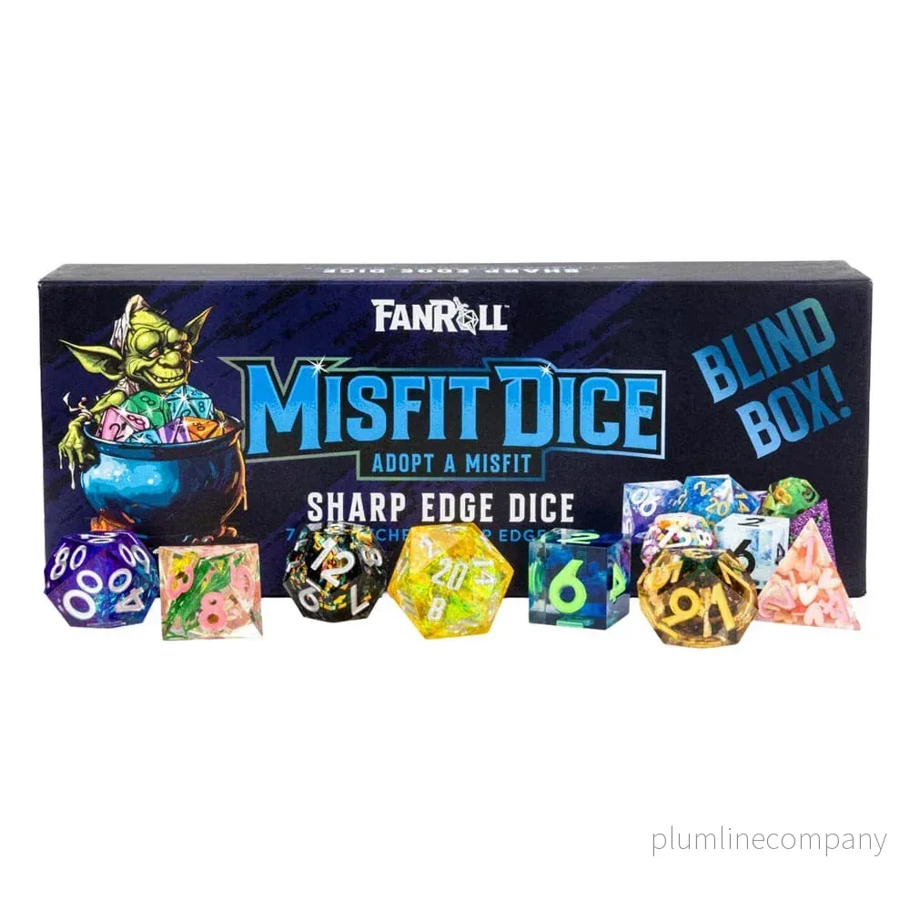 Misfit Adopt a Misfit Dice Set Blind Box – Sharp Edge Dice Assortment (12)