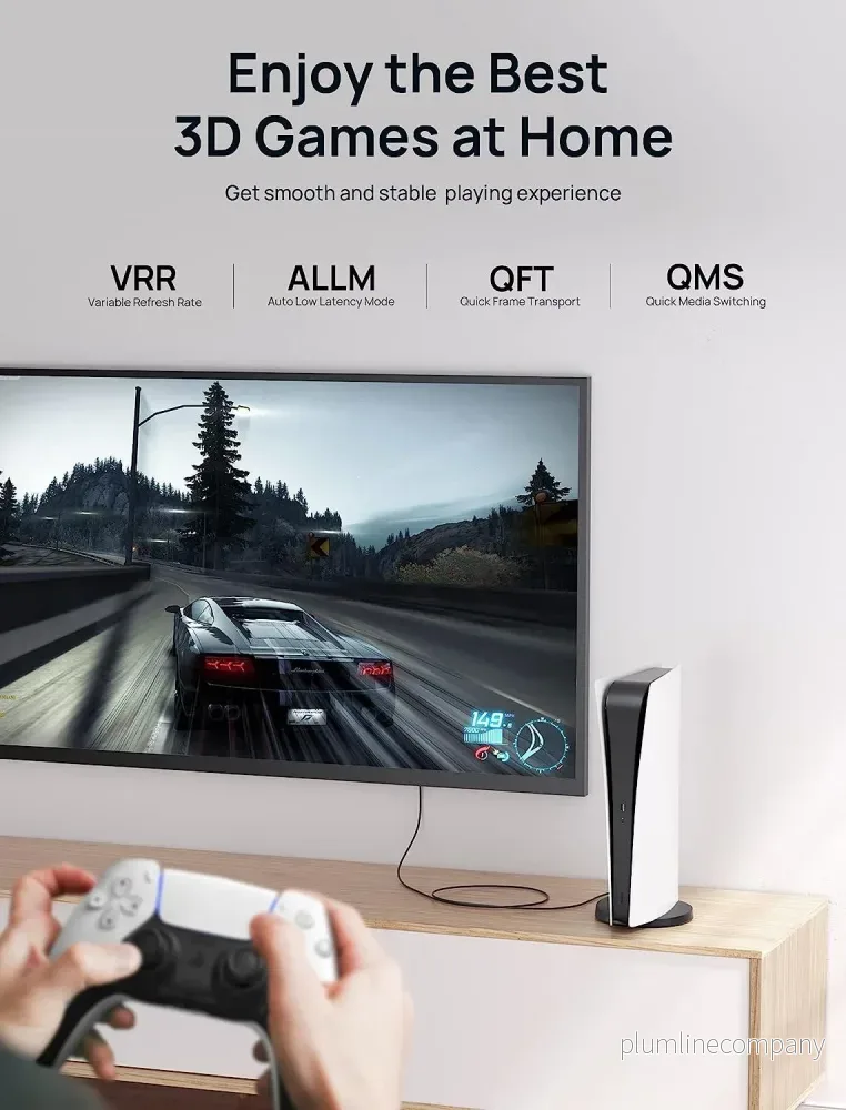 NÖRDIC 1m slim Ultra High Speed HDMI2.1 8K 60Hz 4K 120Hz 48Gbps Dynamic HDR eARC Game Mode VRR Dolby ATMOS - Bild 3