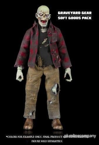 Graveyard Series Action Figur Accessory Worker Zombie Soft Goods Pack