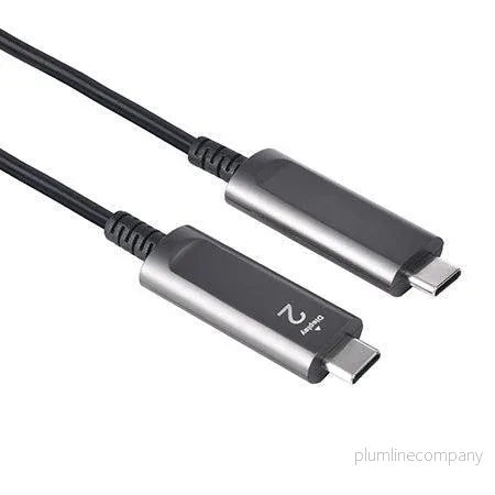 NÖRDIC 5m Aktiv AOC Fiber kabel USB 3.2 Gen2 Type C till Type C 4K 60Hz 10Gbps PD60W