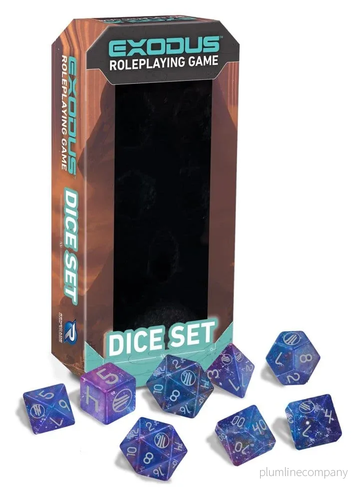 Exodus RPG-tärningsset med 8 delar