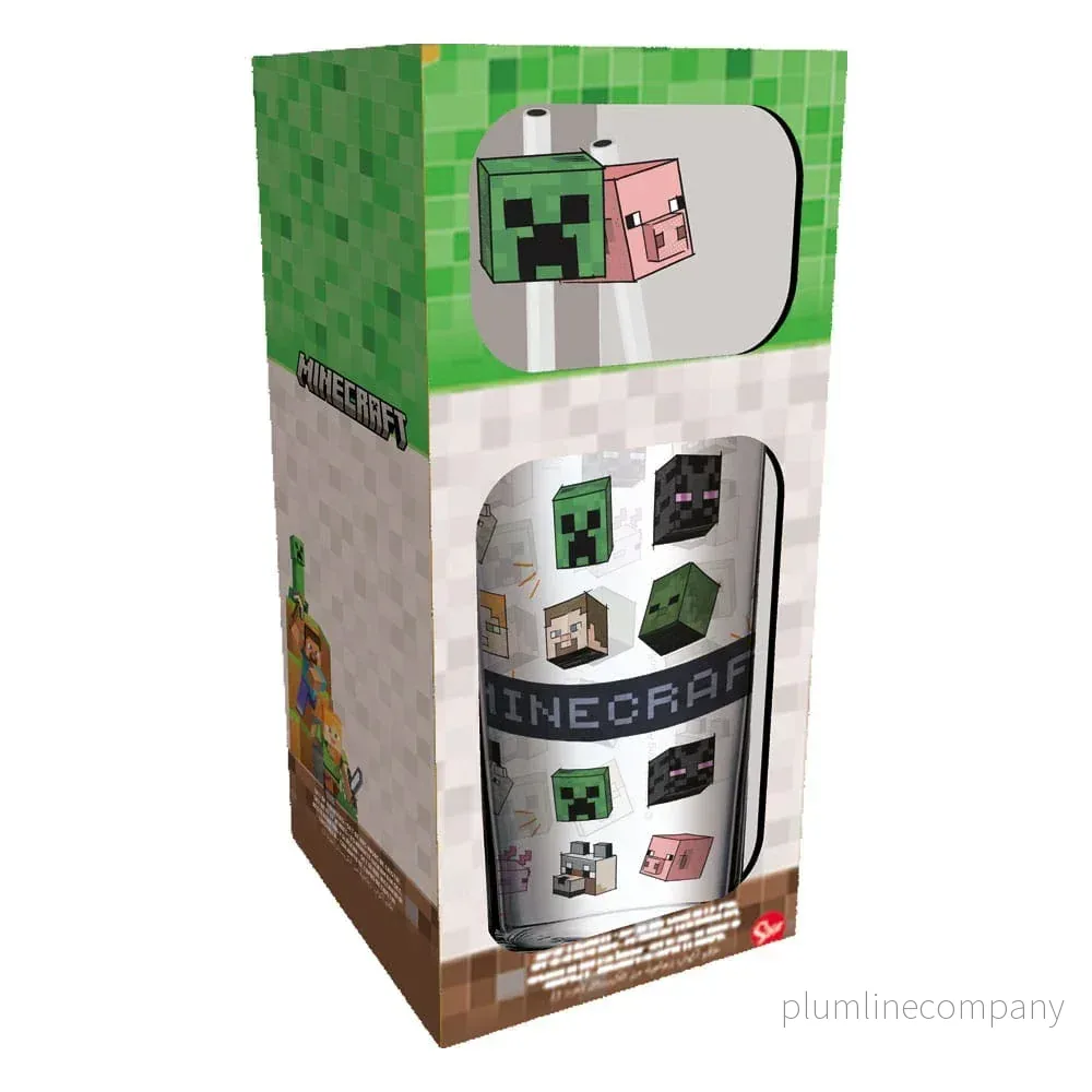 Minecraft Glas Tumbler med Sugrör 485 ml - Bild 2