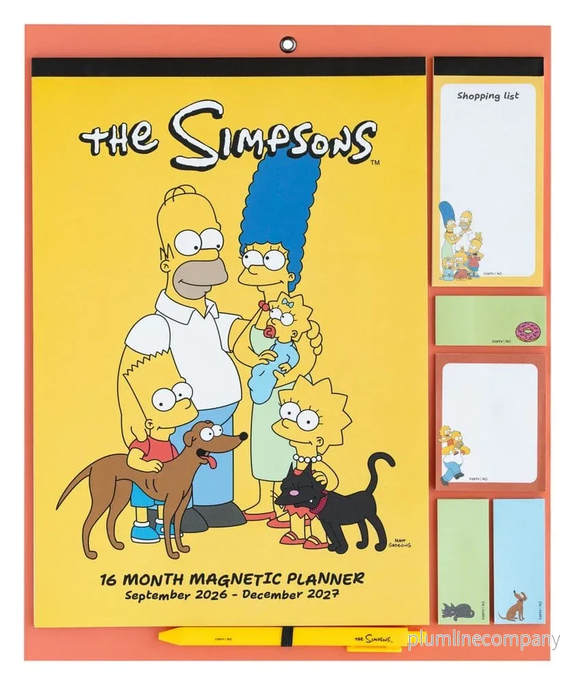 The Simpsons magnetisk planeringskalender 2026/27, 30 x 35 cm