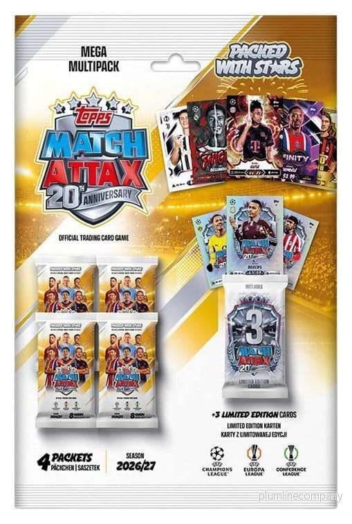 UEFA Club Competition Match Attax 2026/27 Trading Cards Mega Multipack UEFA Club Competition Match Attax 2026/27 Trading Cards Mega Multipack
