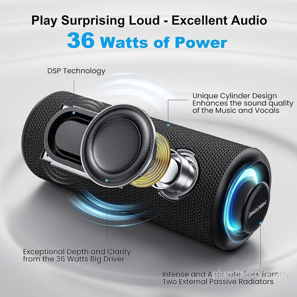 Bluetooth-högtalare 36W bärbar högtalare med stereoljudbas, Bluetooth 5.3 trådlös IP7x vattentät högtalare - Bild 2