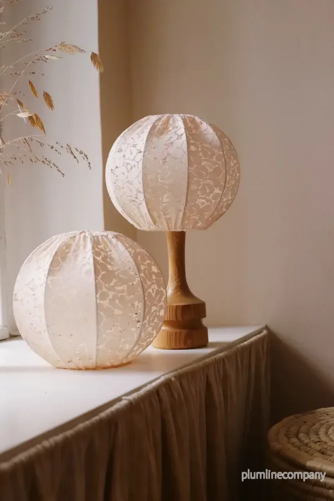 Myrull lampskärm 20 cm till bordslampa spets