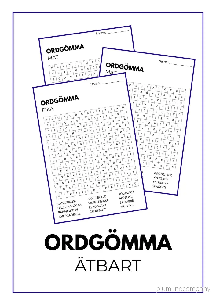 Ordgömma – Mat och fika