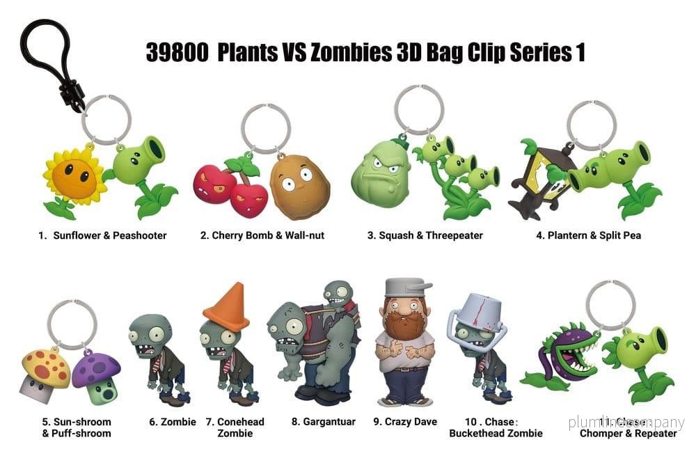 Plants vs. Zombies 3D Foam Bag Clips Serie 1 Display (24) - Bild 3