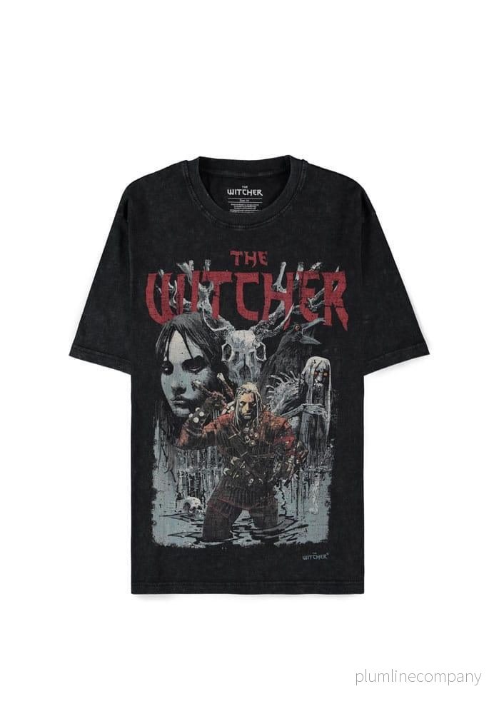 The Witcher Wild Hunt T-Shirt Första Utgåvan Tvättad Storlek S The Witcher Wild Hunt T-Shirt Första Utgåvan Tvättad Storlek S