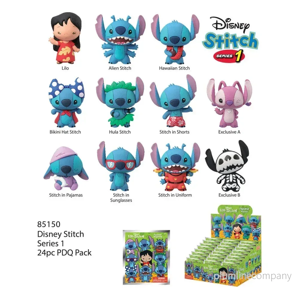 Lilo & Stitch 3D PVC Bag Clips Series 1 Utställning (24)
