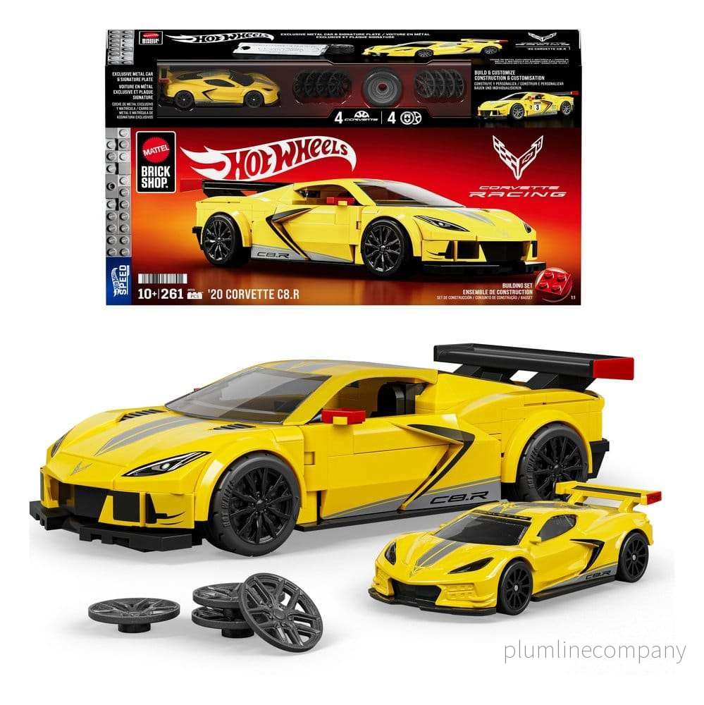 Hot Wheels Speed Mattel Brick Shop byggset 1/32 ’20 Corvette C8.R