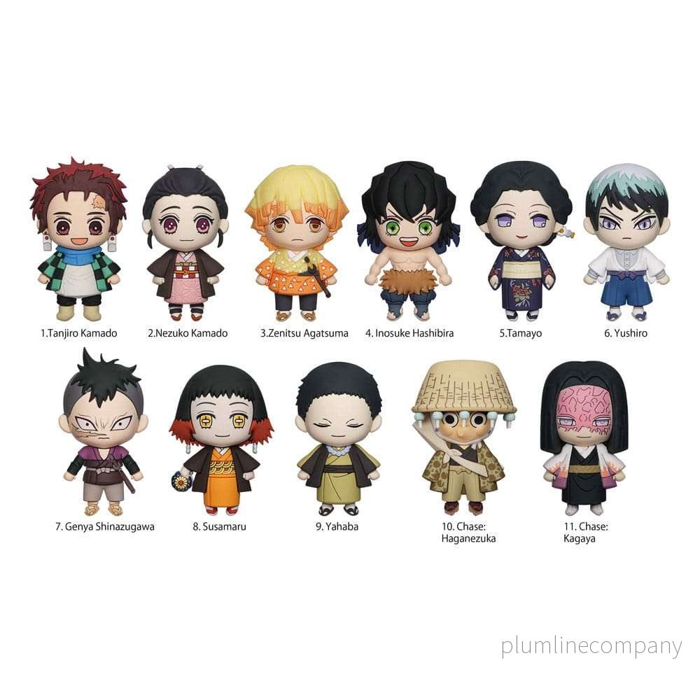Demon Slayer: Kimetsu no Yaiba 3D PVC Bag Clips Series 3 Display (24) Demon Slayer: Kimetsu no Yaiba 3D PVC Bag Clips Series 3 Display (24)