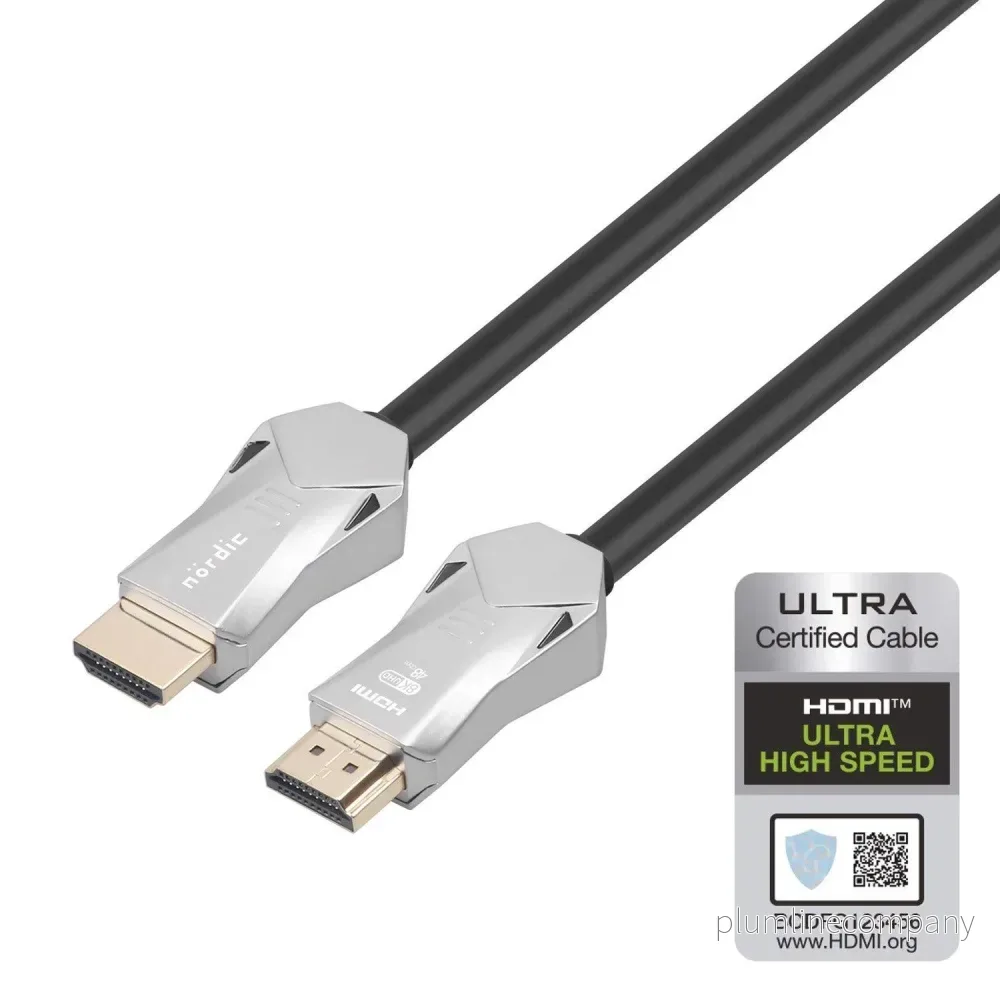 NÖRDIC CERTIFIED CABLES 5m Ultra High Speed HDMI 2.1 8K 60Hz 4K 120Hz 48Gbps Dynamic HDR eARC VRR guldpläterade kontakter NÖRDIC CERTIFIED CABLES 5m Ultra High Speed HDMI 2.1 8K 60Hz 4K 120Hz 48Gbps Dynamic HDR eARC VRR guldpläterade kontakter
