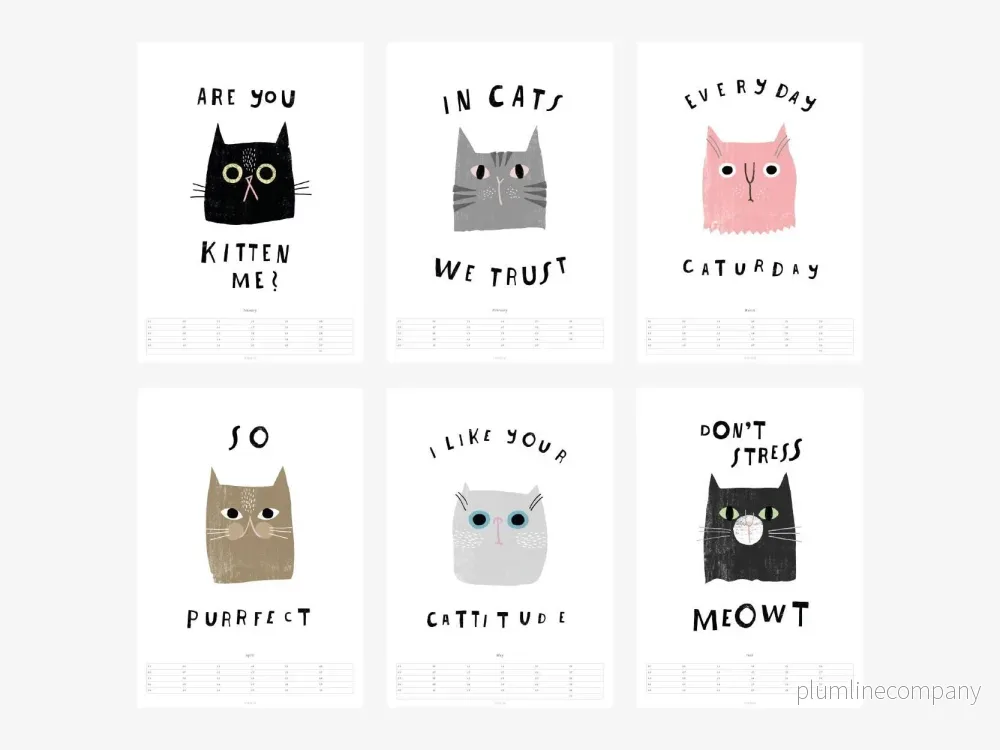 Väggkalender Catisfaction från typealive - Bild 2