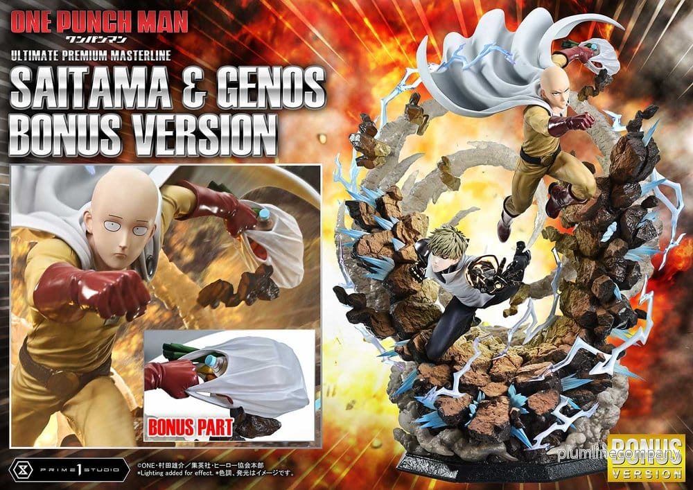 One-Punch Man Ultimate Premium Masterline Series Statue 1/4 Saitama & Genos DX Bonus Version 73 cm - Bild 2
