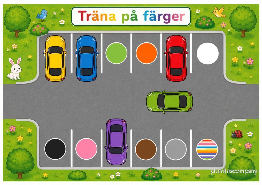 Träna på färger med bilar
