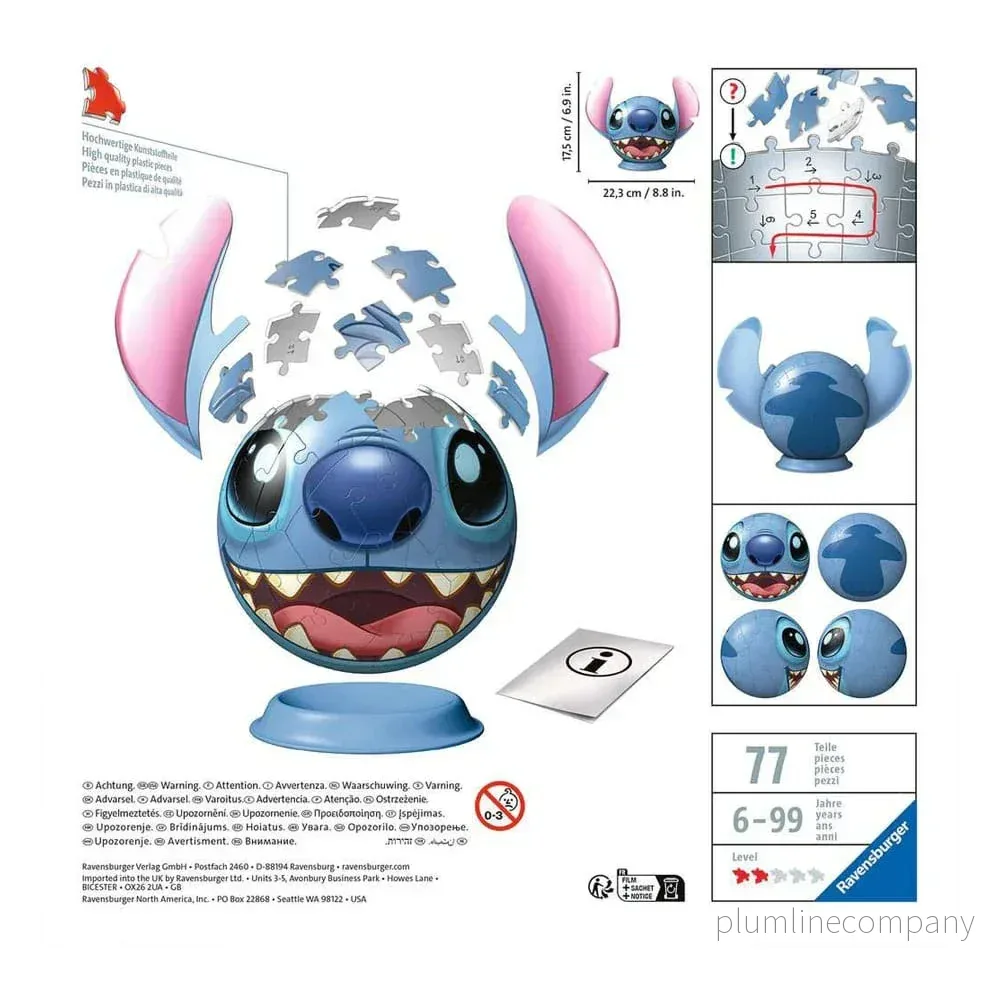 Lilo & Stitch 3D Pusselball med Öron Stitch (77 bitar) - Bild 3