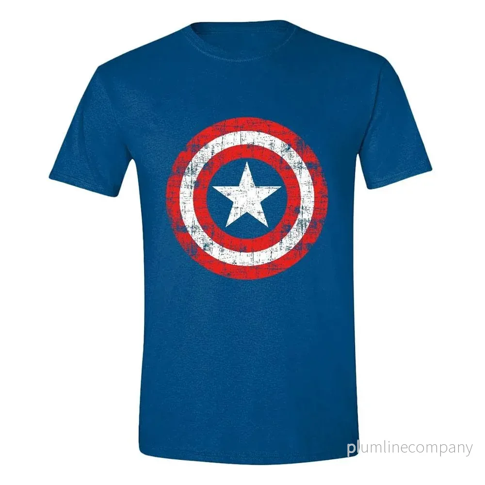 Marvel T-shirt Captain America med Sprucket Sköld Marvel T-shirt Captain America med Sprucket Sköld