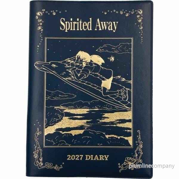 Spirited Away Dagbok Haku Drake & Chihiro Blått och Guld Foliering Spirited Away Dagbok Haku Drake & Chihiro Blått och Guld Foliering