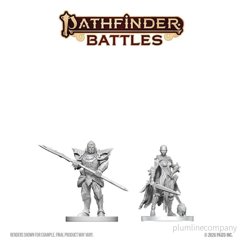 Pathfinder Battles Deep Cuts omålade miniatyrer Nail & Rack Hellknights 14 cm - Bild 2