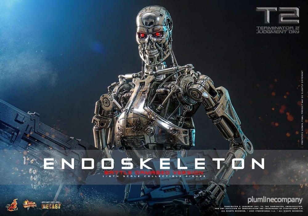 Terminator 2: Judgment Day Movie Masterpiece Die-cast Action Figur 1/6 Endoskeleton (Battle Damaged Version) 31 cm - Bild 3