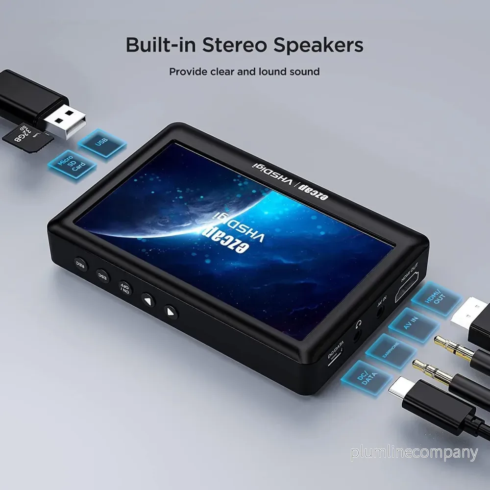 Ezcap Video till Digital Converter, CVBS Video Recorder med 4,3 tums LCD-skärm, Portable Composite CVBS AV Video Recorder Converter - Bild 2