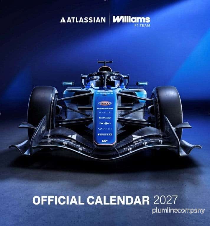 Atlassian Williams F1 Team officiell kalender 2027 30 x 30 cm Atlassian Williams F1 Team officiell kalender 2027 30 x 30 cm