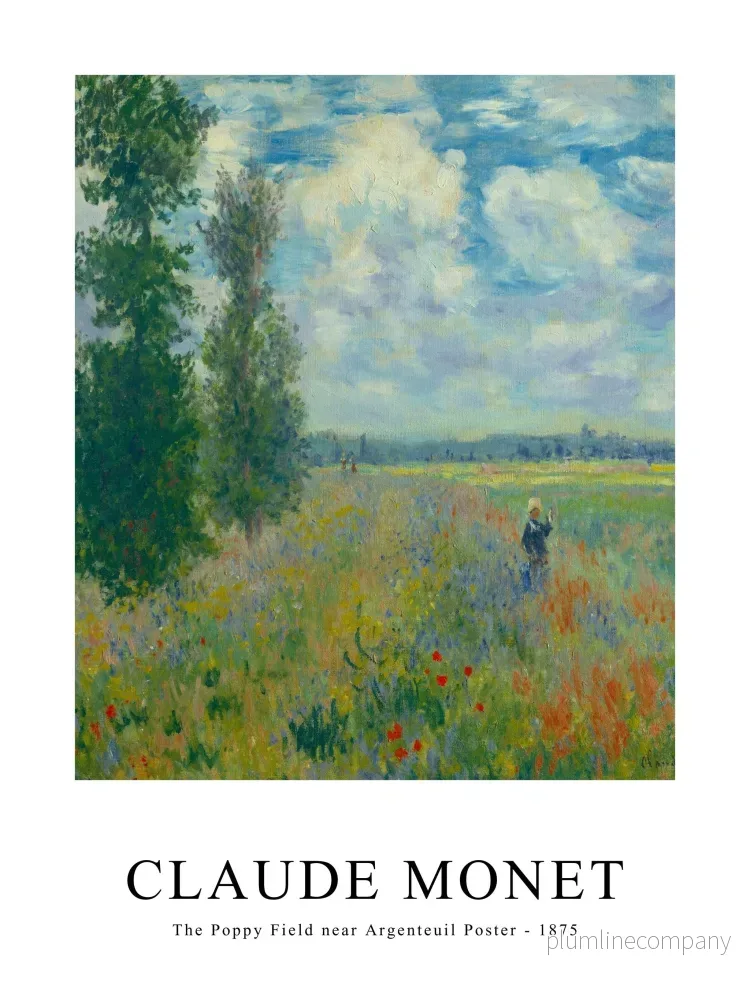 The Poppy Field near Argenteuil 1875 Poster