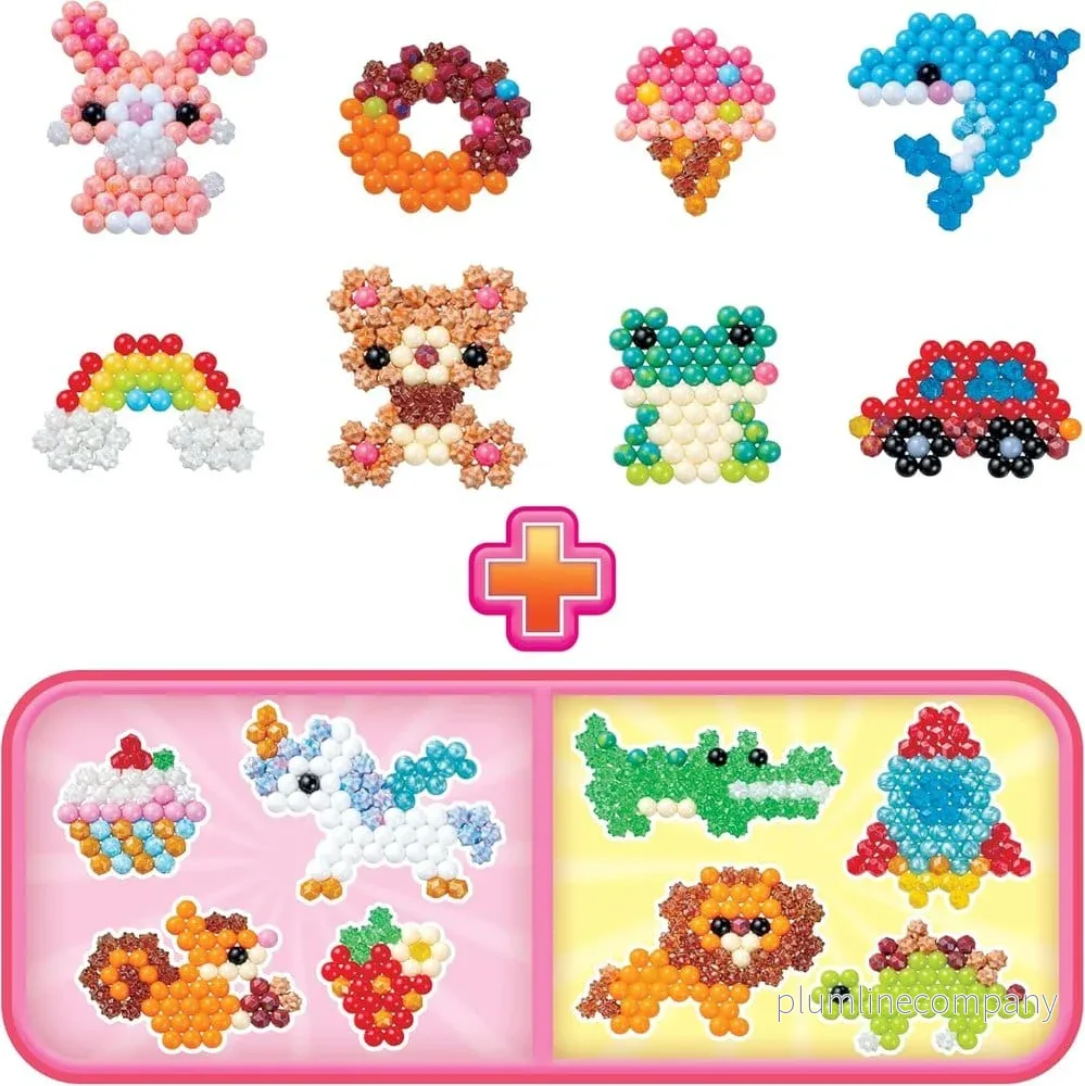 Aquabeads Kreativstudio Startset - Komplett pysselset med 900 färgglada pärlor och pop-up skaparbord för omedelbar pysselglädje - Bild 3