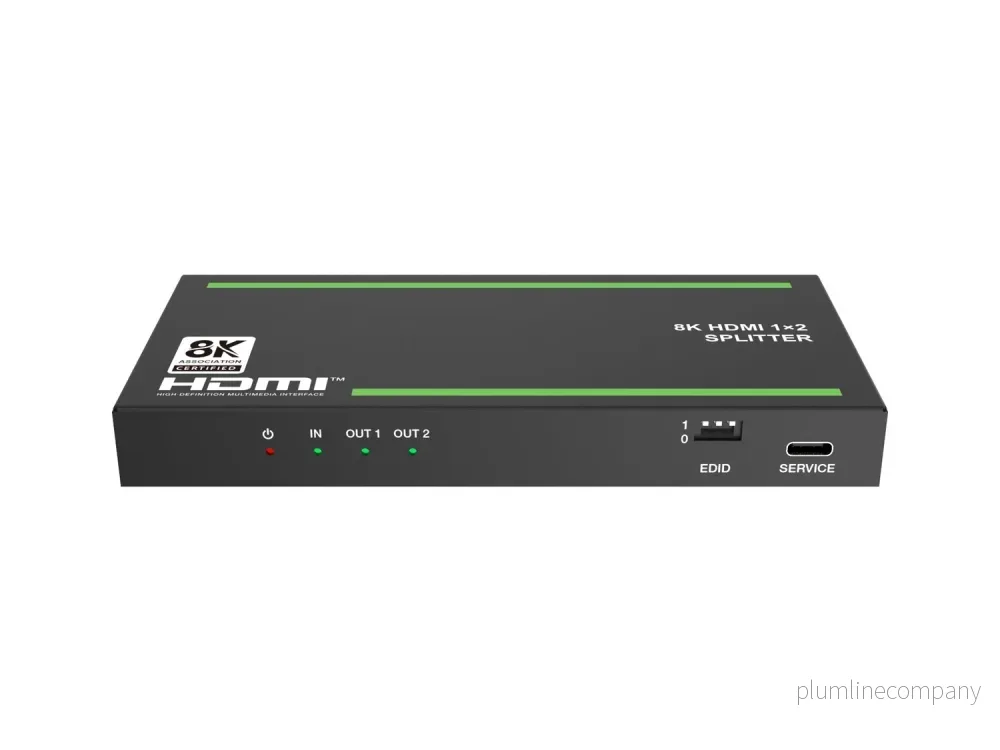 NÖRDIC 8K HDMI 2.1 Splitter 1 till 2 & Extractor Optisk SPDIF & Stereo HDR EDID Dolby Atmos, True HD, Digital Plus, DTS-HD Master - Bild 2